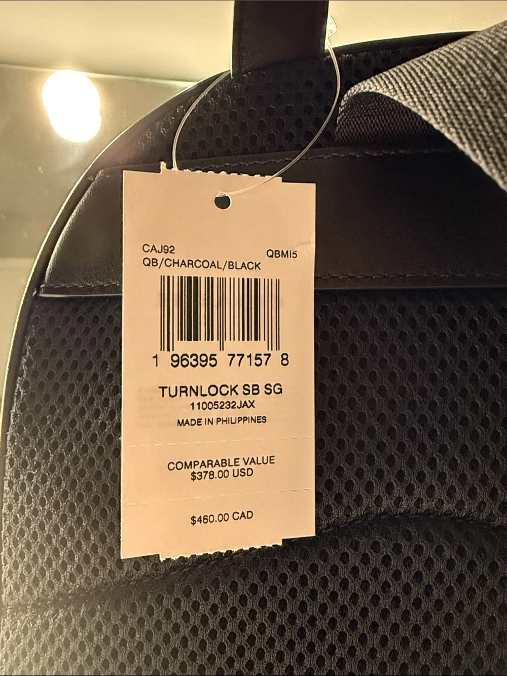Coach Black Signature Canvas & Leather Backpack
